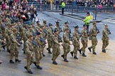 Lord Mayor's Show 2012: Entry 48 - The London Regiment, the only TA infantry battalion based in London..
Press stand opposite Mansion House, City of London,
London,
Greater London,
United Kingdom,
on 10 November 2012 at 11:21, image #669