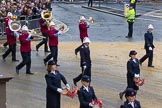 Lord Mayor's Show 2012: Entry 79 - Household Troops Band of the Salvation Army..
Press stand opposite Mansion House, City of London,
London,
Greater London,
United Kingdom,
on 10 November 2012 at 11:34, image #991