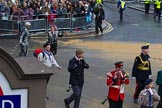 Lord Mayor's Show 2012: Entry 105 - Corps of Drums Society, here with a  London Pearly Queen and King..
Press stand opposite Mansion House, City of London,
London,
Greater London,
United Kingdom,
on 10 November 2012 at 11:53, image #1482