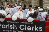 Lord Mayor's Show 2012: Entry 121 - Worshipful Company of Parish Clerks..
Press stand opposite Mansion House, City of London,
London,
Greater London,
United Kingdom,
on 10 November 2012 at 12:01, image #1723