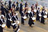 Lord Mayor's Show 2012: Entry 123 - Christ's Hospital School Band..
Press stand opposite Mansion House, City of London,
London,
Greater London,
United Kingdom,
on 10 November 2012 at 12:02, image #1760