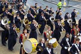 Lord Mayor's Show 2012: Entry 123 - Christ's Hospital School Band..
Press stand opposite Mansion House, City of London,
London,
Greater London,
United Kingdom,
on 10 November 2012 at 12:02, image #1765