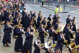 Lord Mayor's Show 2012: Entry 123 - Christ's Hospital School Band..
Press stand opposite Mansion House, City of London,
London,
Greater London,
United Kingdom,
on 10 November 2012 at 12:02, image #1773