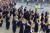 Lord Mayor's Show 2012: Entry 123 - Christ's Hospital School Band..
Press stand opposite Mansion House, City of London,
London,
Greater London,
United Kingdom,
on 10 November 2012 at 12:02, image #1776