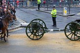 Lord Mayor's Show 2012: Entry 124 - The King’s Troop Royal Horse Artillery (RHA)..
Press stand opposite Mansion House, City of London,
London,
Greater London,
United Kingdom,
on 10 November 2012 at 12:02, image #1798