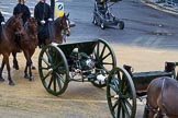 Lord Mayor's Show 2012: Entry 124 - The King’s Troop Royal Horse Artillery (RHA)..
Press stand opposite Mansion House, City of London,
London,
Greater London,
United Kingdom,
on 10 November 2012 at 12:03, image #1801