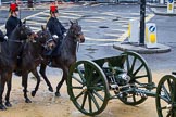 Lord Mayor's Show 2012: Entry 124 - The King’s Troop Royal Horse Artillery (RHA)..
Press stand opposite Mansion House, City of London,
London,
Greater London,
United Kingdom,
on 10 November 2012 at 12:03, image #1807