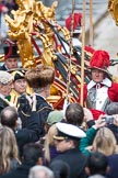 Lord Mayor's Show 2012: Entry 149 - The Rt Hon The Lord Mayor of London, Alderman Roger Gifford, here his Sword Bearer, Col. Richard Martin, and Serjant-at-Arms, Col Geoffrey Godbold..
Press stand opposite Mansion House, City of London,
London,
Greater London,
United Kingdom,
on 10 November 2012 at 12:11, image #1931