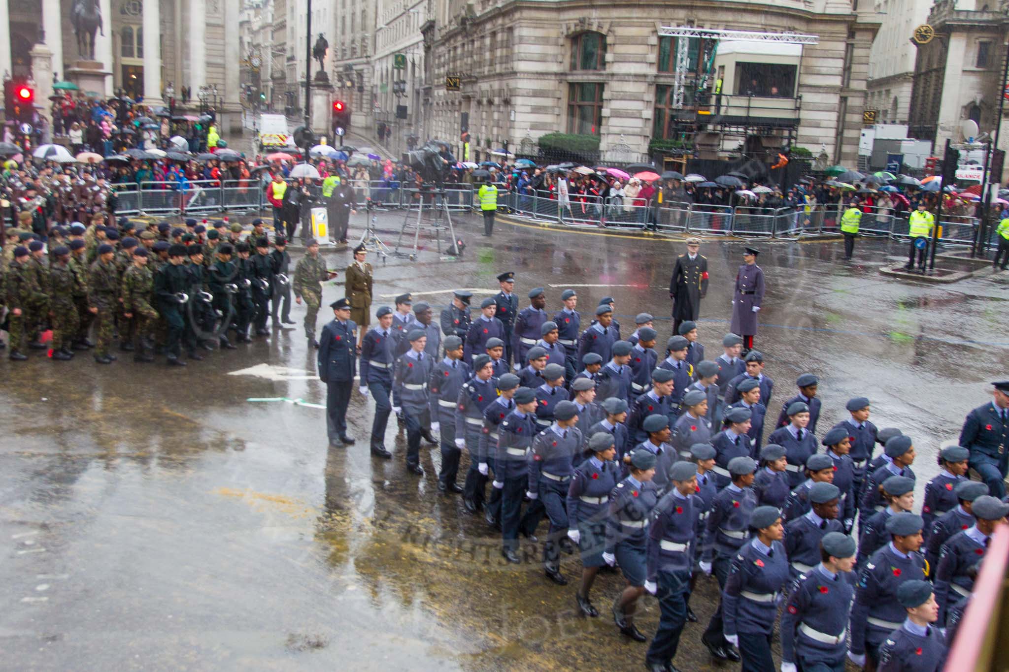Lord Mayor's Show 2013: 23-Air Training Corps-national youth organisation with more than 40,000 members age between 13 and 20..
Press stand opposite Mansion House, City of London,
London,
Greater London,
United Kingdom,
on 09 November 2013 at 11:12, image #354