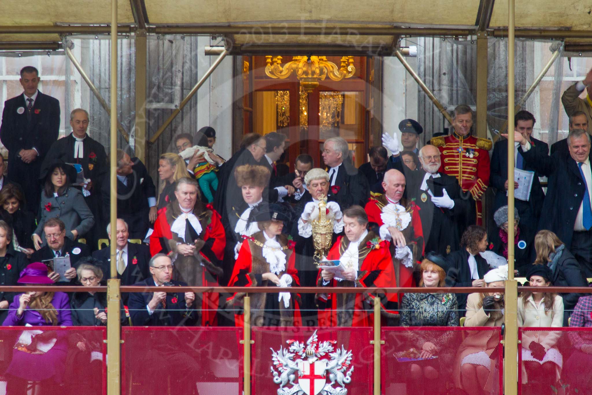 Lord Mayor's Show 2013.
Press stand opposite Mansion House, City of London,
London,
Greater London,
United Kingdom,
on 09 November 2013 at 11:20, image #487