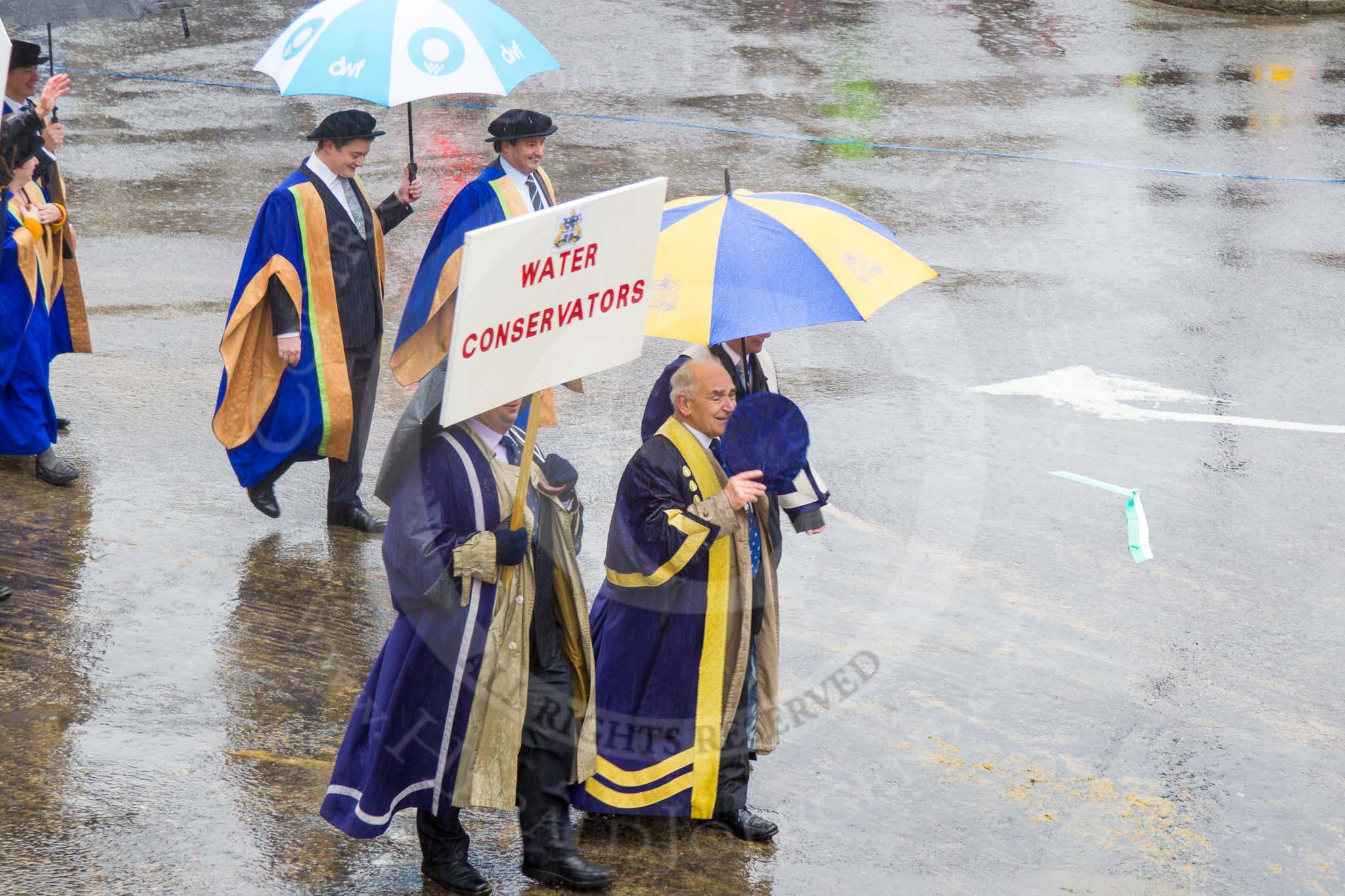 Lord Mayor's Show 2013: 46-Modern Livery Companies-Water Conservators..
Press stand opposite Mansion House, City of London,
London,
Greater London,
United Kingdom,
on 09 November 2013 at 11:25, image #595