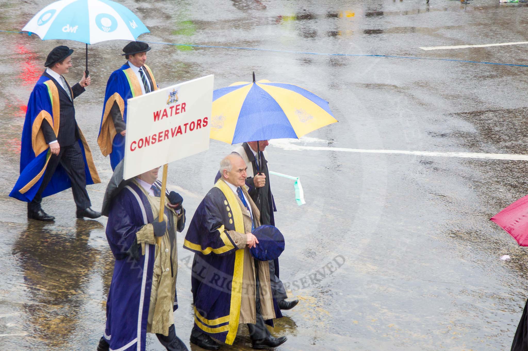 Lord Mayor's Show 2013: 46-Modern Livery Companies-Water Conservators..
Press stand opposite Mansion House, City of London,
London,
Greater London,
United Kingdom,
on 09 November 2013 at 11:25, image #596