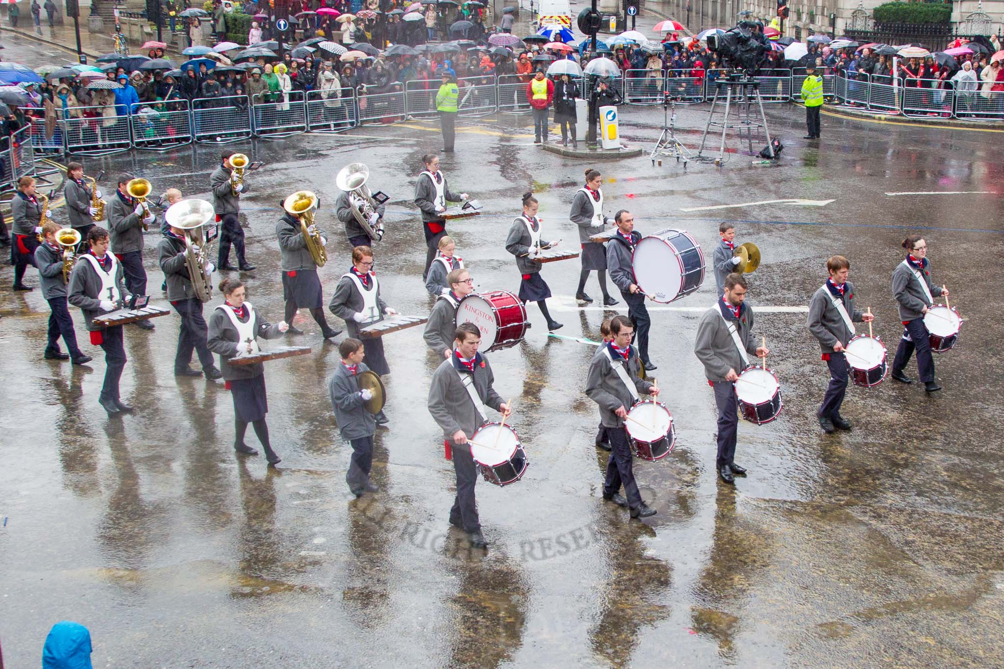 Lord Mayor's Show 2013: 68-Kingston & Malden Scout & Guide Band- is an anthusiastic marching and concert band made up of young people between the ages of 8 to 25..
Press stand opposite Mansion House, City of London,
London,
Greater London,
United Kingdom,
on 09 November 2013 at 11:37, image #825