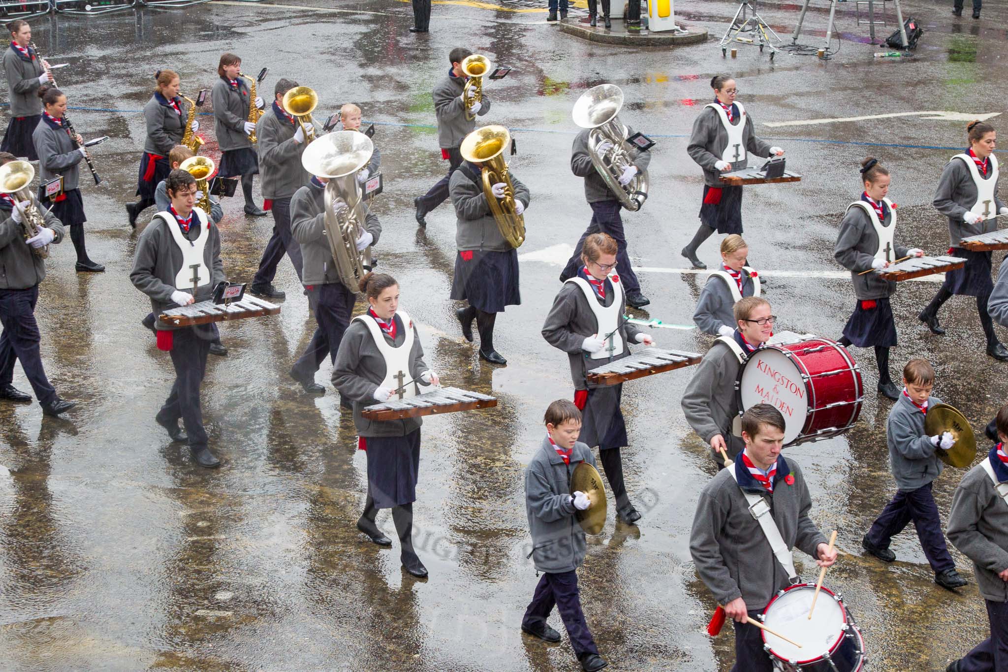 Lord Mayor's Show 2013: 68-Kingston & Malden Scout & Guide Band- is an anthusiastic marching and concert band made up of young people between the ages of 8 to 25..
Press stand opposite Mansion House, City of London,
London,
Greater London,
United Kingdom,
on 09 November 2013 at 11:37, image #827