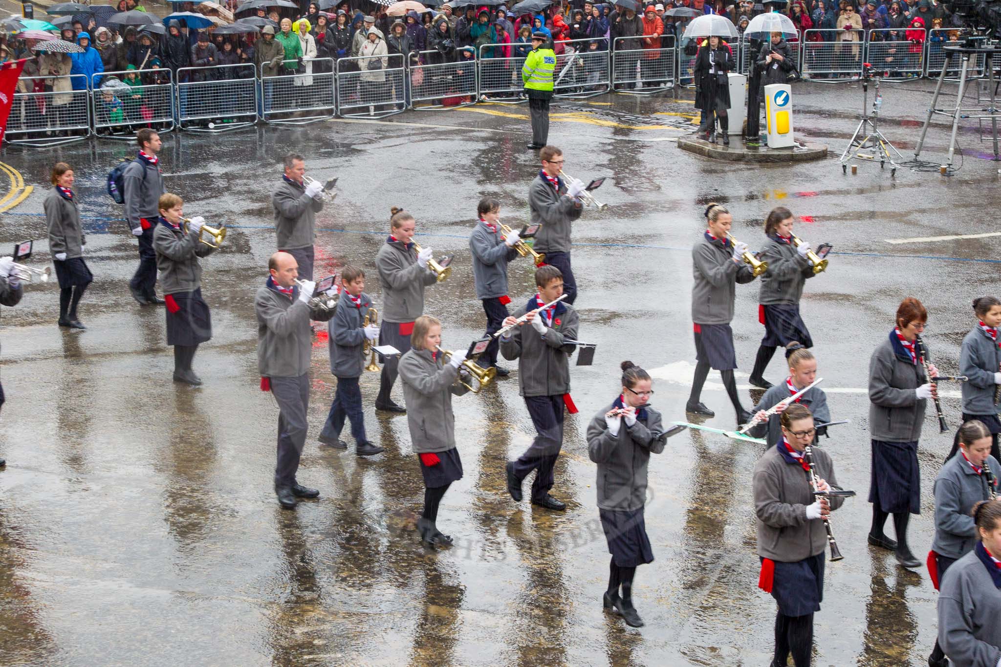 Lord Mayor's Show 2013: 68-Kingston & Malden Scout & Guide Band- is an anthusiastic marching and concert band made up of young people between the ages of 8 to 25..
Press stand opposite Mansion House, City of London,
London,
Greater London,
United Kingdom,
on 09 November 2013 at 11:37, image #832