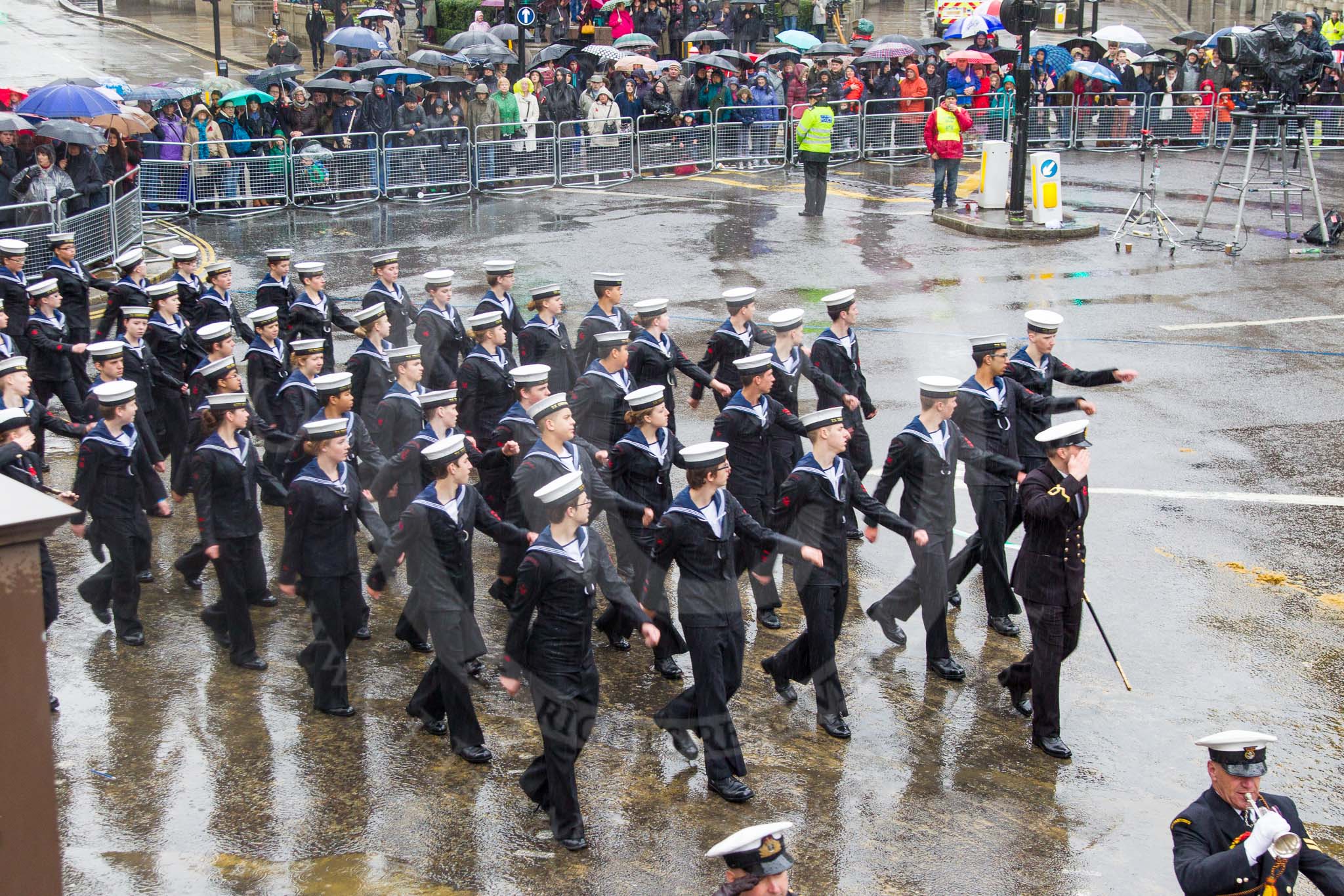 Lord Mayor's Show 2013: 101-London Area Sea Cadet Band-more than 100 Sea Cadets from 16 units across London are taking part in the parade this year..
Press stand opposite Mansion House, City of London,
London,
Greater London,
United Kingdom,
on 09 November 2013 at 11:54, image #1200