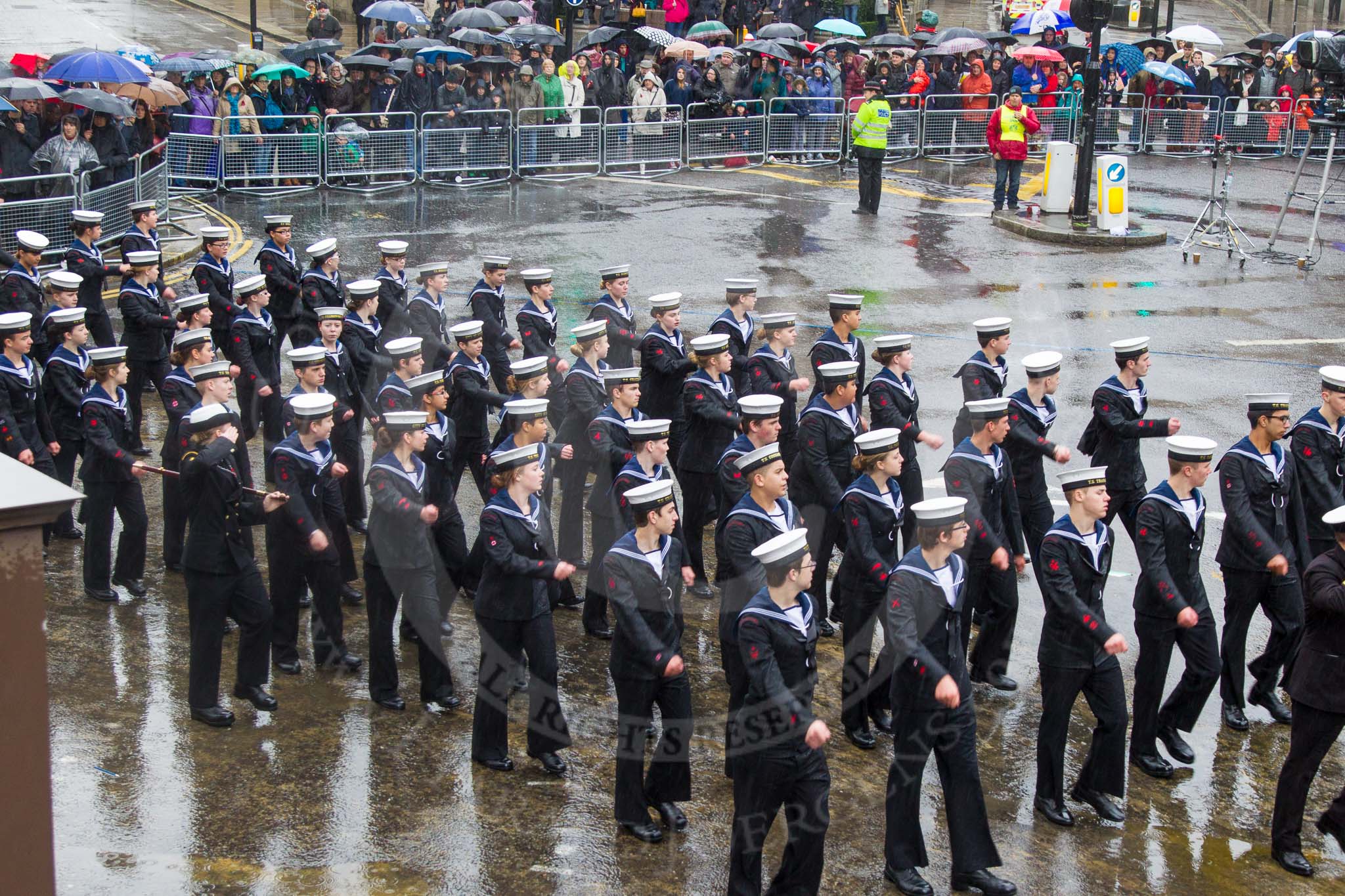 Lord Mayor's Show 2013: 101-London Area Sea Cadet Band-more than 100 Sea Cadets from 16 units across London are taking part in the parade this year..
Press stand opposite Mansion House, City of London,
London,
Greater London,
United Kingdom,
on 09 November 2013 at 11:54, image #1201