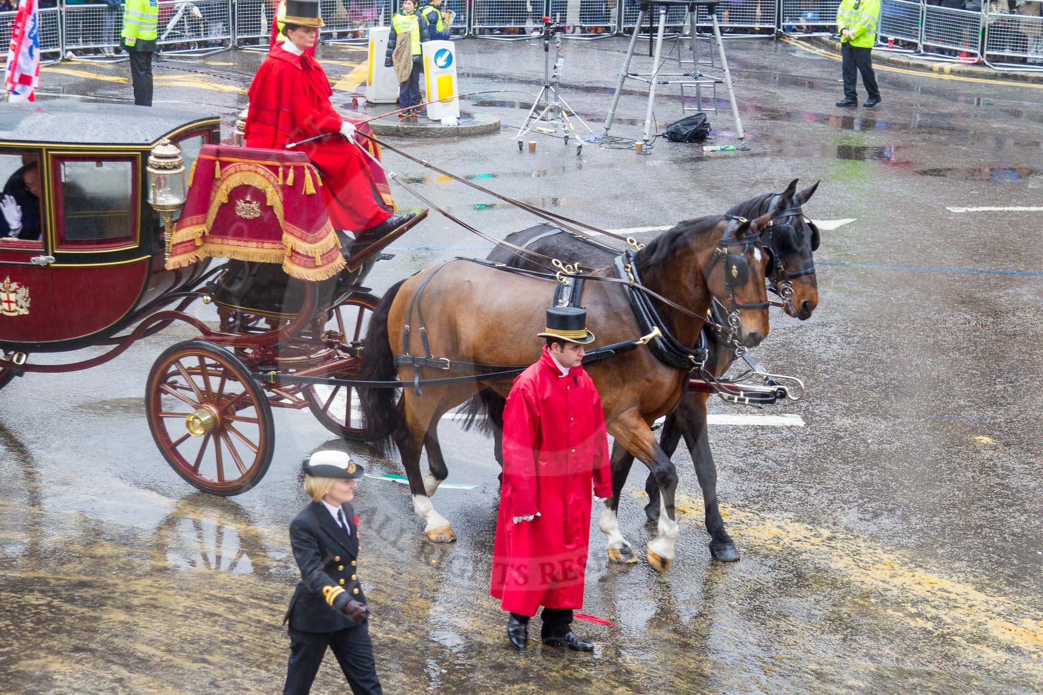 Lord Mayor's Show 2013: Carriages used by the Worshipful Companies and Guilds of the City, further information would be most welcome!.
Press stand opposite Mansion House, City of London,
London,
Greater London,
United Kingdom,
on 09 November 2013 at 12:08, image #1403