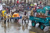 Lord Mayor's Show 2013: 13-Worshipful Company of Builders Merchants- celebrated their 50th anniversary in 2011 and recived Royal Charter in 2012..
Press stand opposite Mansion House, City of London,
London,
Greater London,
United Kingdom,
on 09 November 2013 at 11:06, image #262