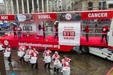 Lord Mayor's Show 2013: 50-Beating Bowel Cancer-are here to raise awareness and promote early diagnosis..
Press stand opposite Mansion House, City of London,
London,
Greater London,
United Kingdom,
on 09 November 2013 at 11:28, image #661