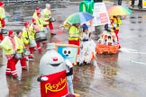 Lord Mayor's Show 2013: 59-Recycling in the City- The Binbot is joined again by his drumming street sweepers to celebrate 20th anniversary of the City's unique Clean City Awards scheme..
Press stand opposite Mansion House, City of London,
London,
Greater London,
United Kingdom,
on 09 November 2013 at 11:31, image #734