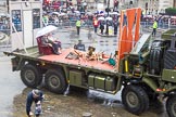 Lord Mayor's Show 2013: 62-101 (City of London) Enginner Regiment (Explosive Ordnance Disposal)-has strong operational history, having provided bomb disposal teams during the blitz and now provading a vital service in Afganistan..
Press stand opposite Mansion House, City of London,
London,
Greater London,
United Kingdom,
on 09 November 2013 at 11:34, image #788