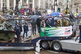 Lord Mayor's Show 2013: 73-The Royal Yeomanry- is London's only Army Reserve Calvary unit.  It use some of the armoured vehicles that you will see in the Show today..
Press stand opposite Mansion House, City of London,
London,
Greater London,
United Kingdom,
on 09 November 2013 at 11:40, image #882