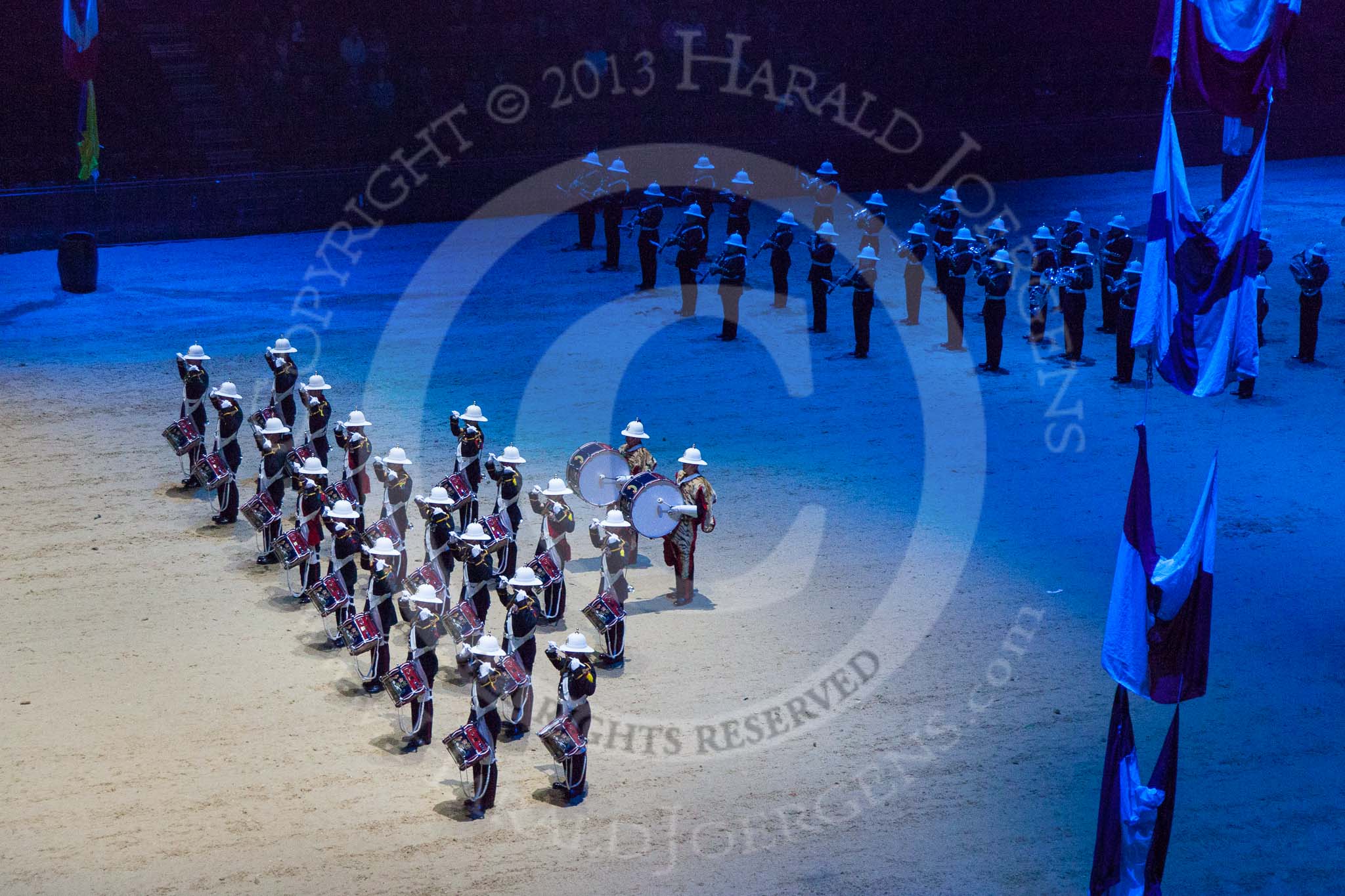 British Military Tournament 2013: The Royal Marines Massed Band..
Earls Court,
London SW5,

United Kingdom,
on 06 December 2013 at 14:54, image #57