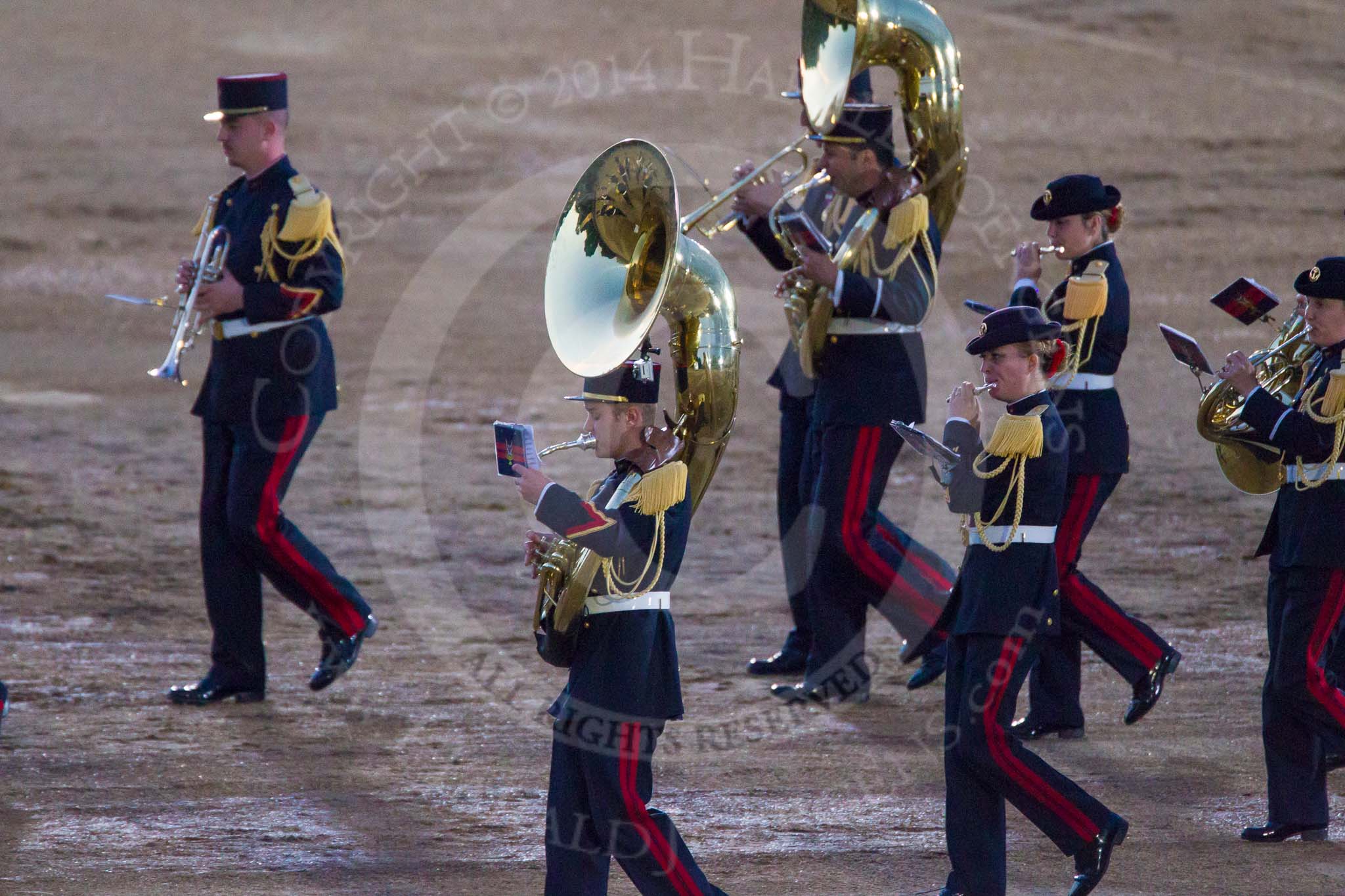 Beating Retreat 2014.
Horse Guards Parade, Westminster,
London SW1A,

United Kingdom,
on 11 June 2014 at 21:25, image #327