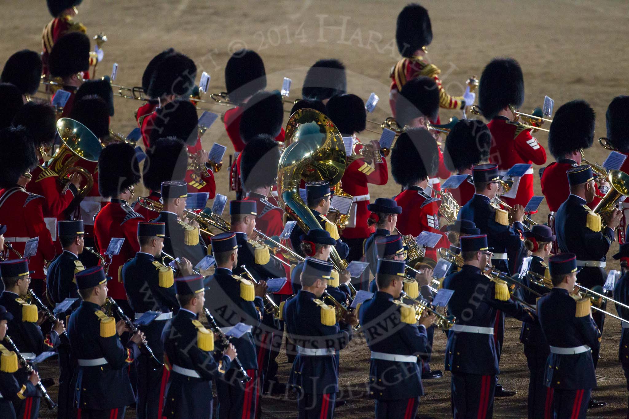 Beating Retreat 2014.
Horse Guards Parade, Westminster,
London SW1A,

United Kingdom,
on 11 June 2014 at 21:49, image #402