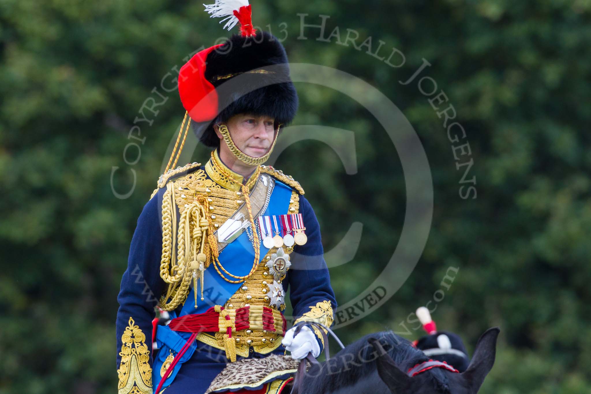 The Light Cavalry HAC Annual Review and Inspection 2014: The reviewing officer, HRH Prince Edward, Earl of Wessex..
Guards Polo Club. Windsor Great Park,



on 12 October 2014 at 12:59, image #144