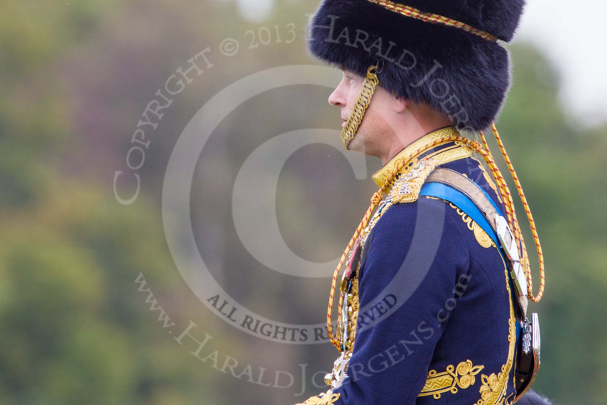 The Light Cavalry HAC Annual Review and Inspection 2014: The reviewing officer, HRH Prince Edward, Earl of Wessex..
Guards Polo Club. Windsor Great Park,



on 12 October 2014 at 13:01, image #153