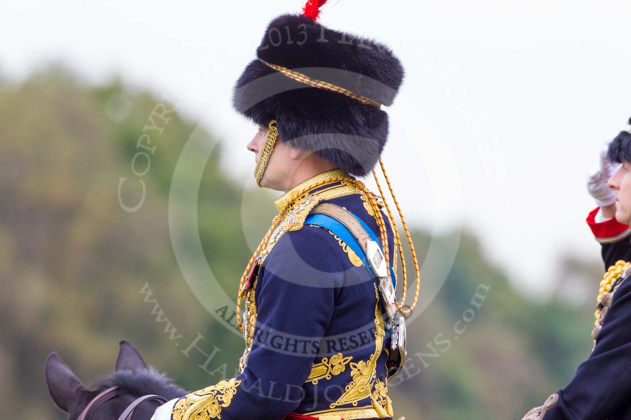 The Light Cavalry HAC Annual Review and Inspection 2014: The reviewing officer, HRH Prince Edward, Earl of Wessex..
Guards Polo Club. Windsor Great Park,



on 12 October 2014 at 13:11, image #203
