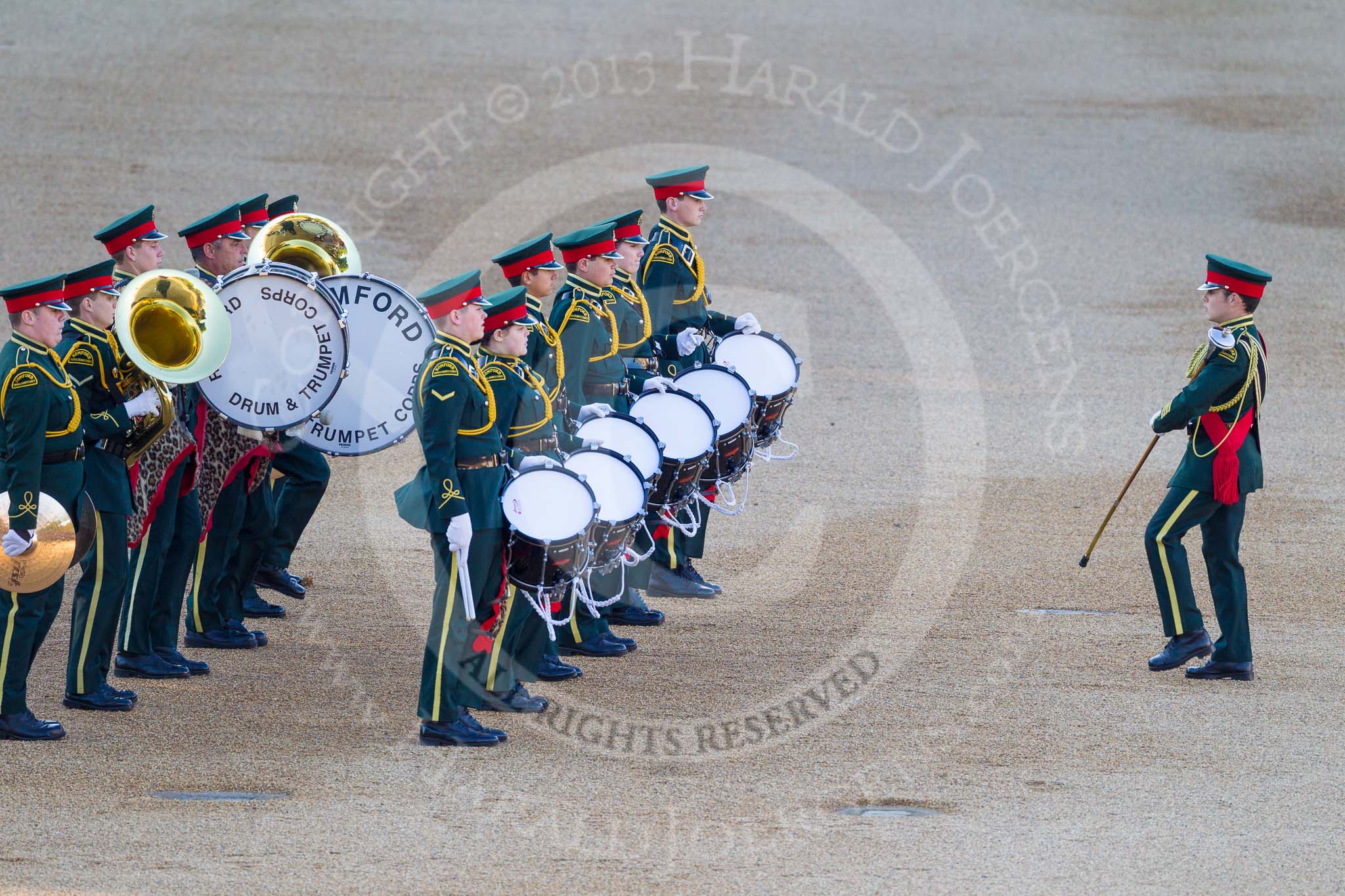 Beating Retreat 2015 - Waterloo 200: Romford Drum & Trumpet Corps, a youth military style marching band, starts the event with an excellent performance..
Horse Guards Parade, Westminster,
London,

United Kingdom,
on 10 June 2015 at 19:41, image #40
