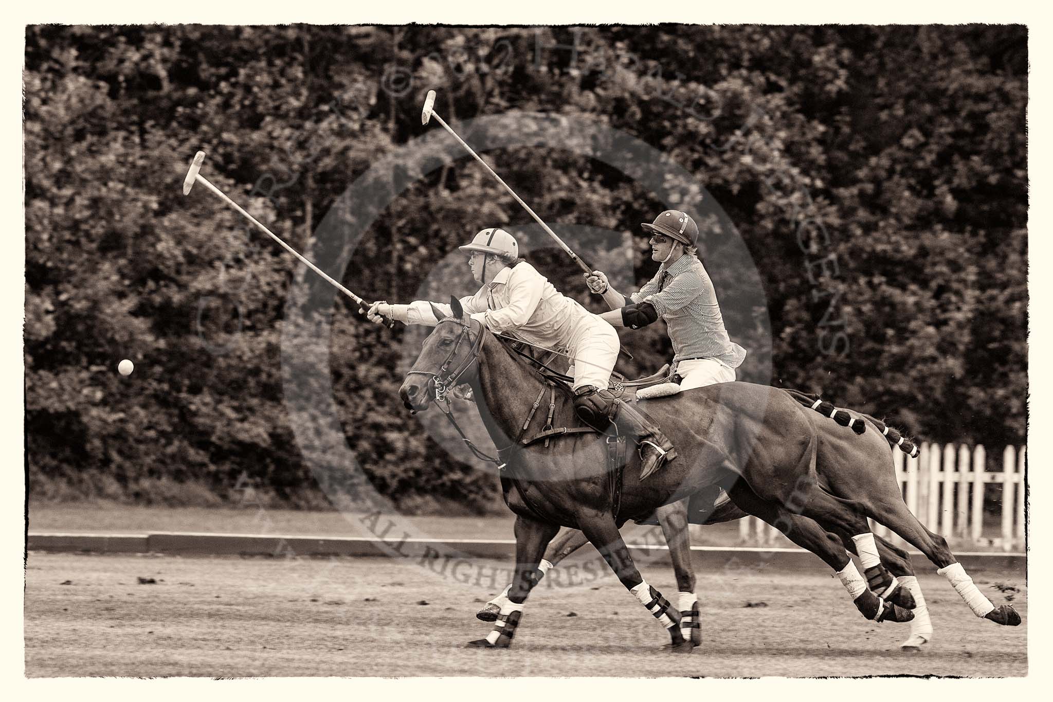 7th Heritage Polo Cup semi-finals: Nico Talamoni, Team Emerging Switzerland & Henry Fisher, Team Silver Fox USA..
Hurtwood Park Polo Club,
Ewhurst Green,
Surrey,
United Kingdom,
on 04 August 2012 at 11:29, image #45