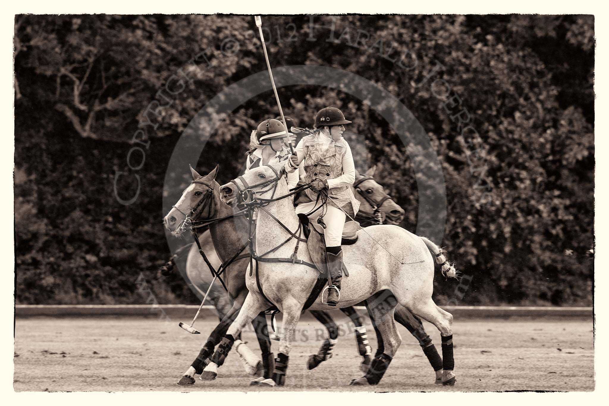 7th Heritage Polo Cup semi-finals: Looking back - Barbara Patricia Zingg & Charlie Howel..
Hurtwood Park Polo Club,
Ewhurst Green,
Surrey,
United Kingdom,
on 04 August 2012 at 13:10, image #100