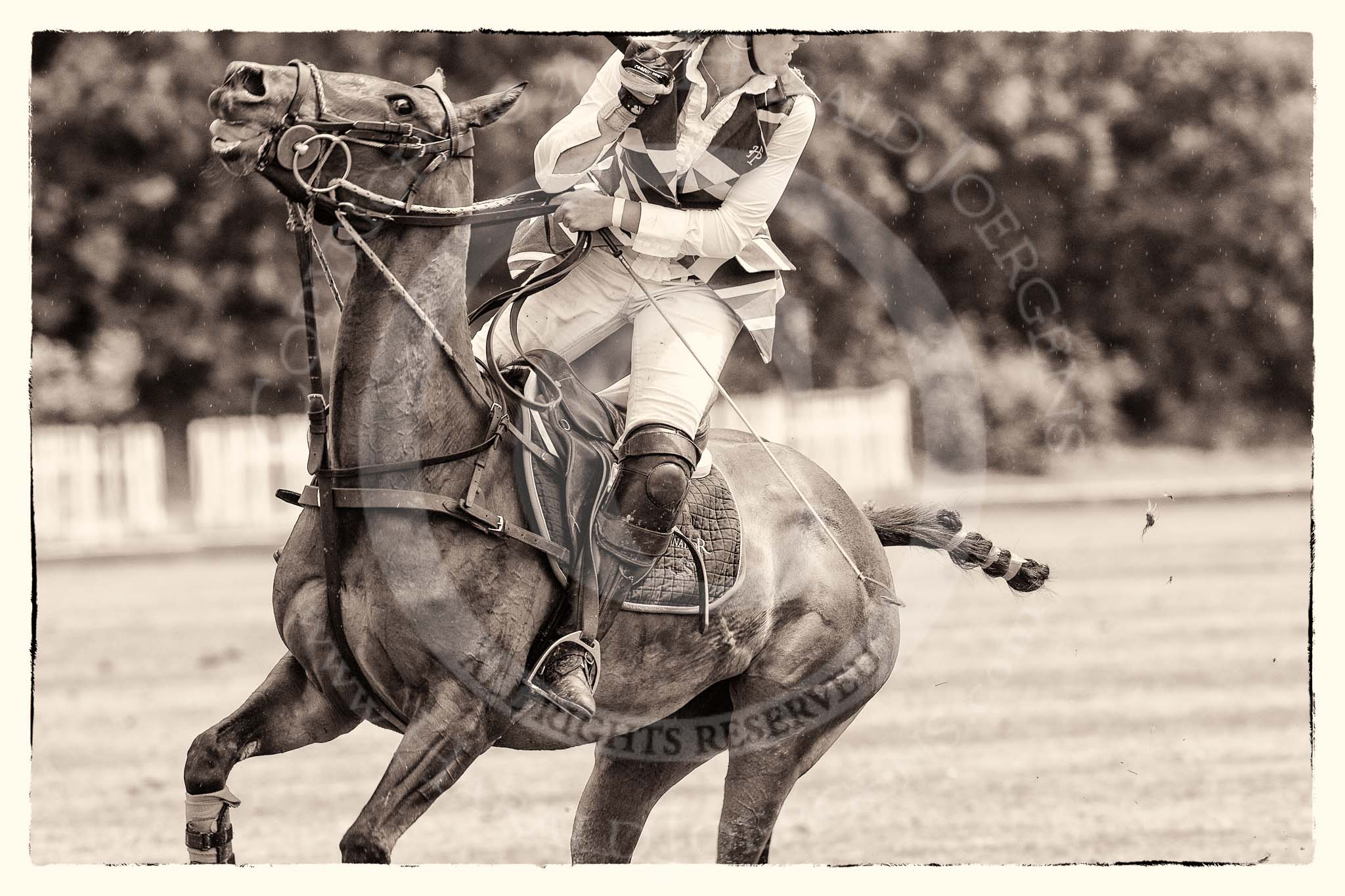 7th Heritage Polo Cup semi-finals: Sarah Wisman looking back at her nearside back shot and pass to her Team mate of..
Hurtwood Park Polo Club,
Ewhurst Green,
Surrey,
United Kingdom,
on 04 August 2012 at 13:35, image #160