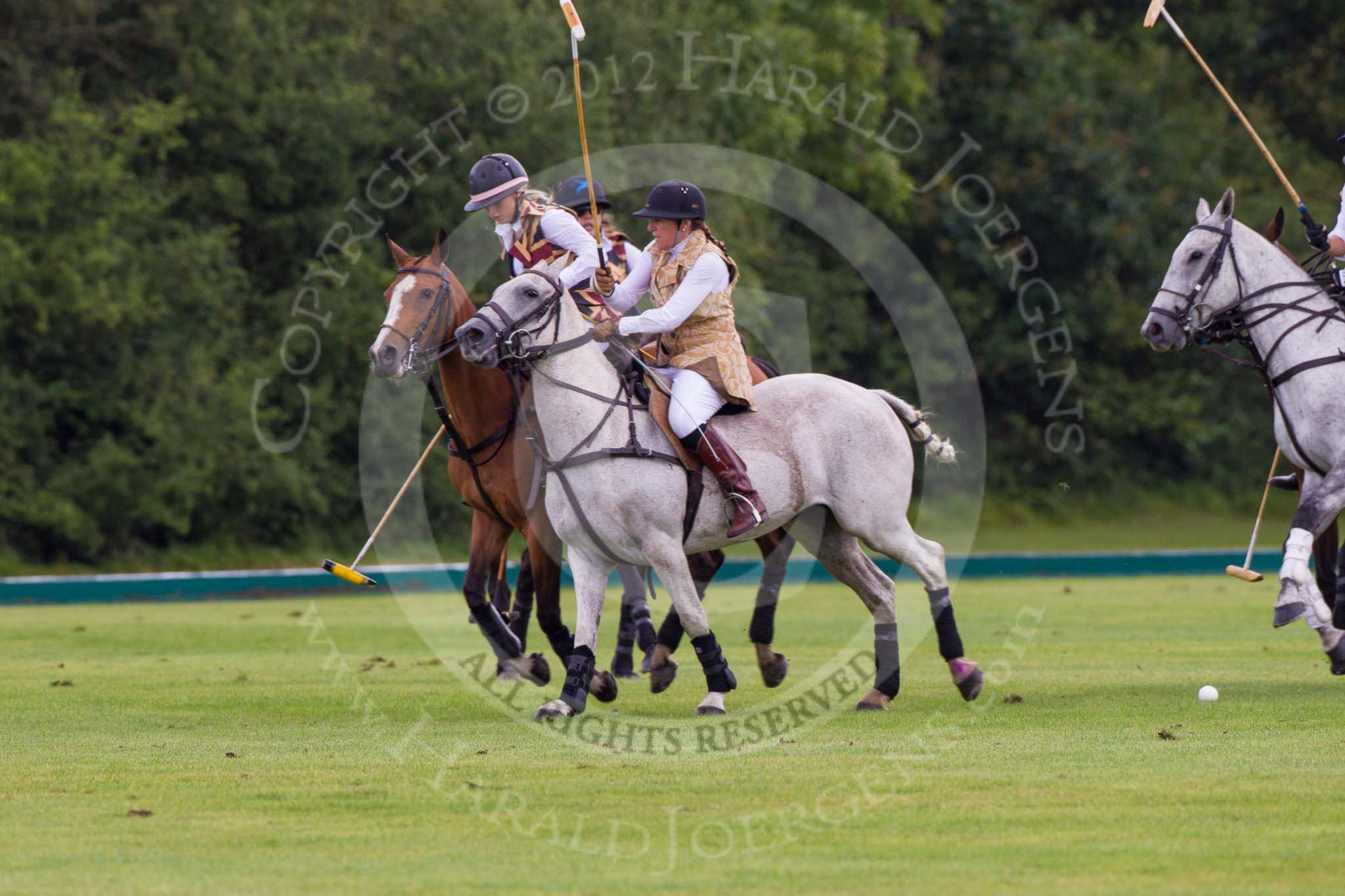 7th Heritage Polo Cup semi-finals: Ride off Charlie Howell v Barbara Patricia Zingg..
Hurtwood Park Polo Club,
Ewhurst Green,
Surrey,
United Kingdom,
on 04 August 2012 at 13:10, image #99