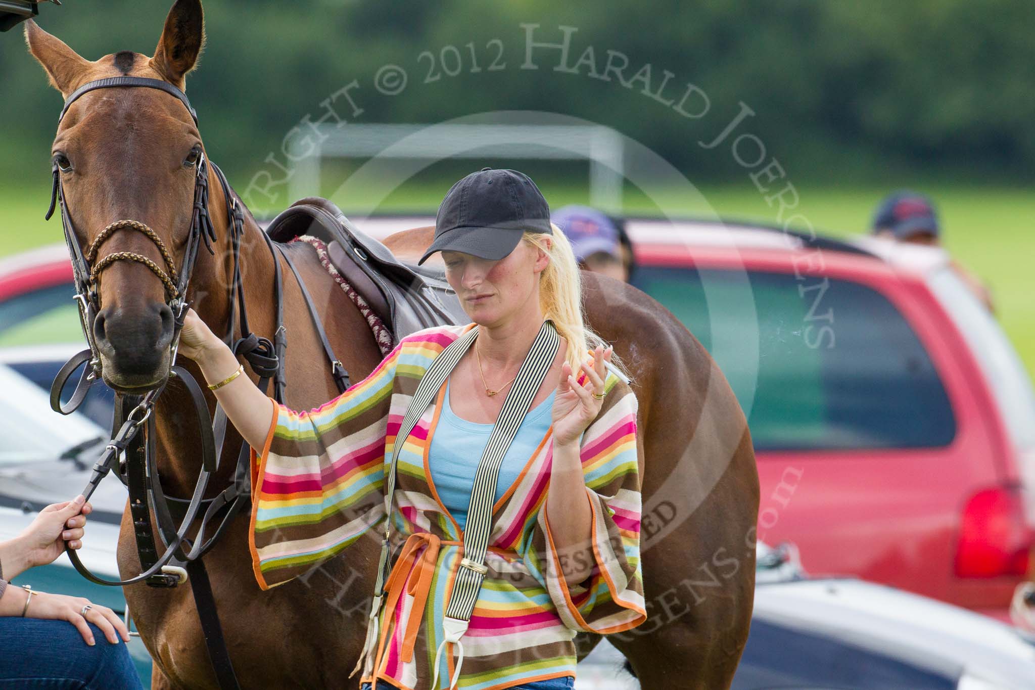 7th Heritage Polo Cup semi-finals: Supporter of Timothy Rose..
Hurtwood Park Polo Club,
Ewhurst Green,
Surrey,
United Kingdom,
on 04 August 2012 at 16:51, image #336