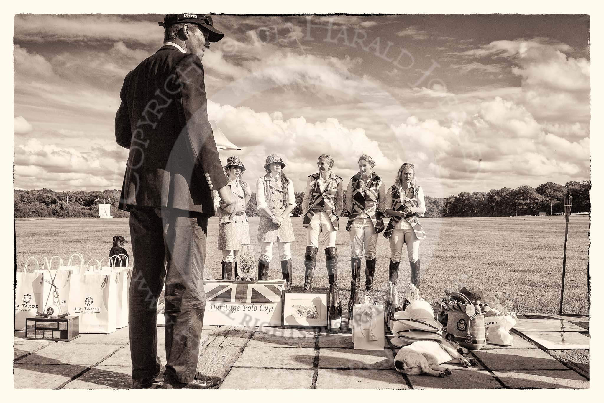 7th Heritage Polo Cup finals: RUNNERS UP - The AMAZONS of POLO sponsored by Polistas, Sheena Robertson, Emma Boers, Heloise Lorentzen, v WINNERS, 
Ladies of the British Empire Liberty Freedom, 
Leigh Fisher, Sarah Wisman, Charlie Howel..
Hurtwood Park Polo Club,
Ewhurst Green,
Surrey,
United Kingdom,
on 05 August 2012 at 16:56, image #238