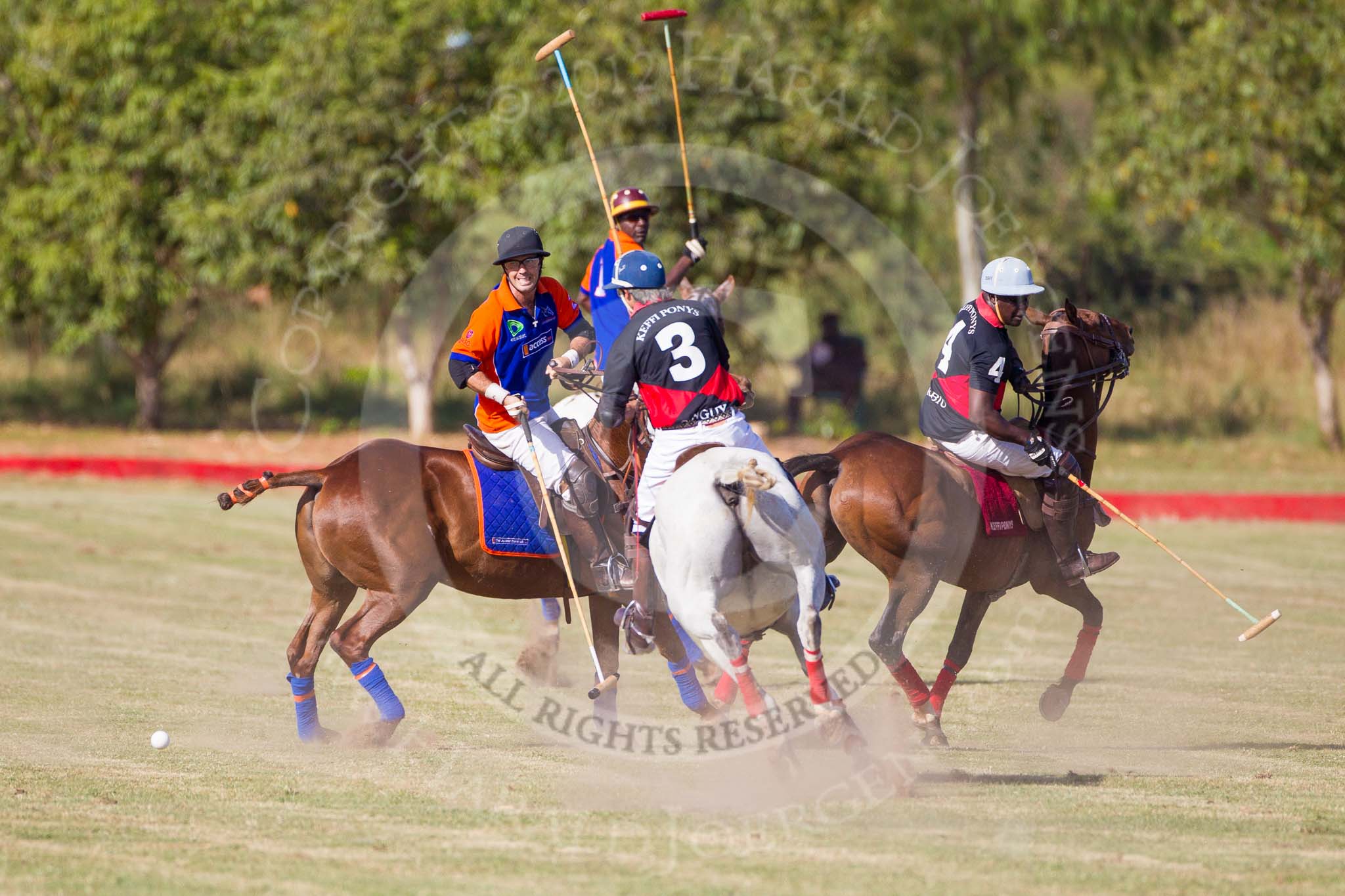 African Patrons Cup 2012 (Friday): Match Access Bank Fifth Chukker v Keffi Ponies: Pedro Fernandez Llorente, Pepe Araya and Ibrahim 'Rambo' Mohammed, in the background Sayyu Dantata..
Fifth Chukker Polo & Country Club,
Kaduna,
Kaduna State,
Nigeria,
on 02 November 2012 at 15:47, image #45