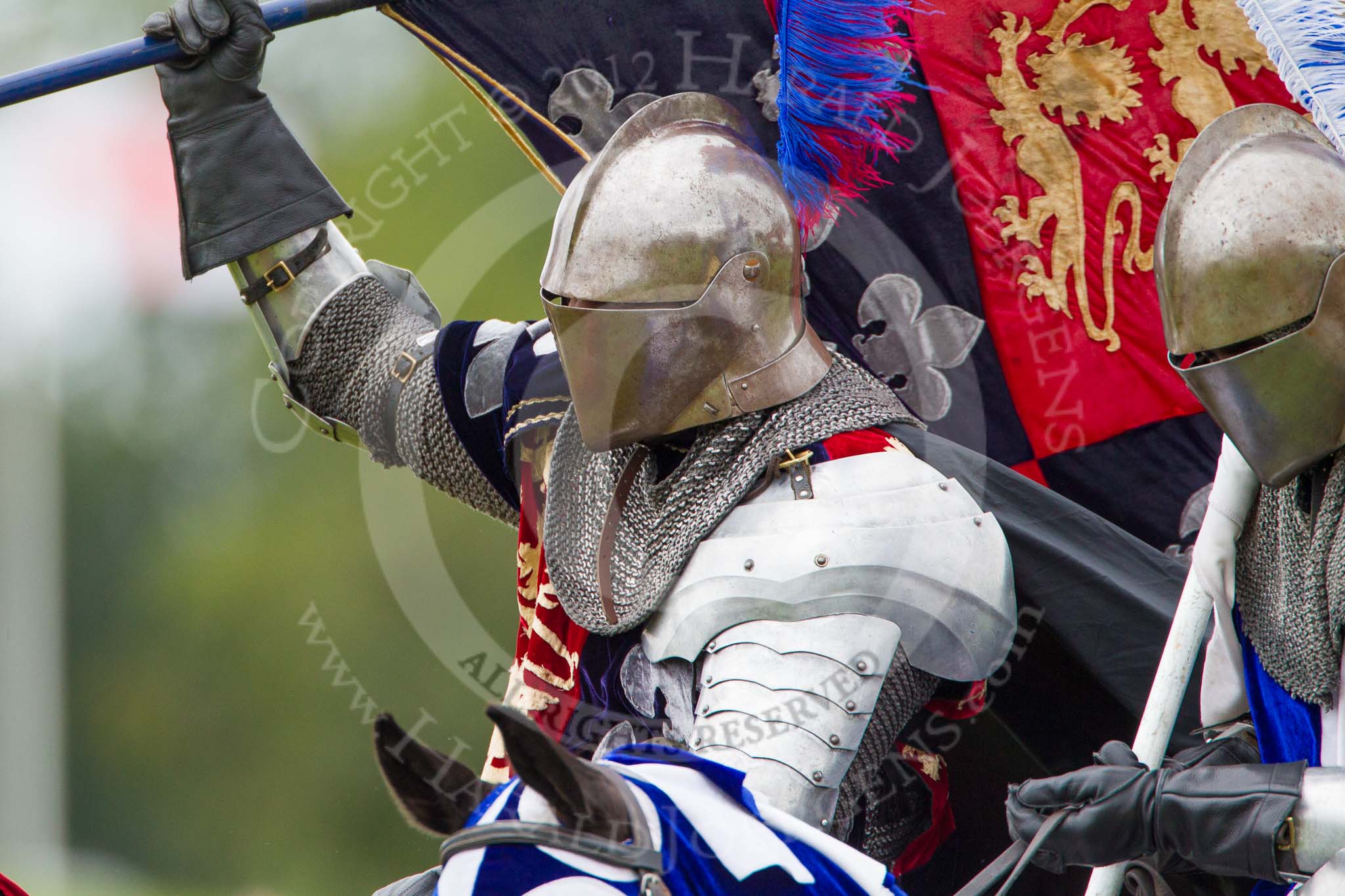 DBPC Polo in the Park 2012: The Knights of Middle England and their Jousting display..
Dallas Burston Polo Club,
Stoneythorpe Estate,
Southam,
Warwickshire,
United Kingdom,
on 16 September 2012 at 14:14, image #178