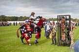Photo 1209161433245D28092HaraldJoergens DBPC Polo in the Park 2012: The Knights of Middle England and their Jousting display - here with their "hostage", Dallas Burston Polo Club VIP guest Jade Watts..
Dallas Burston Polo Club,
Stoneythorpe Estate,
Southam,
Warwickshire,
United Kingdom,
on 16 September 2012 at 14:33, image #199