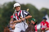 DBPC Polo in the Park 2012: Swiss umpire Barbara Zingg, former Polo Manager of the Royal Military Academy Sandhurst and founder of Heritage Polo..
Dallas Burston Polo Club,
Stoneythorpe Estate,
Southam,
Warwickshire,
United Kingdom,
on 16 September 2012 at 18:57, image #339