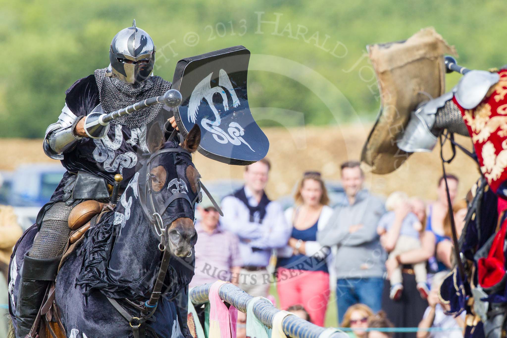 DBPC Polo in the Park 2013 - jousting display by the Knights of Middle England.
Dallas Burston Polo Club, ,
Southam,
Warwickshire,
United Kingdom,
on 01 September 2013 at 15:42, image #511