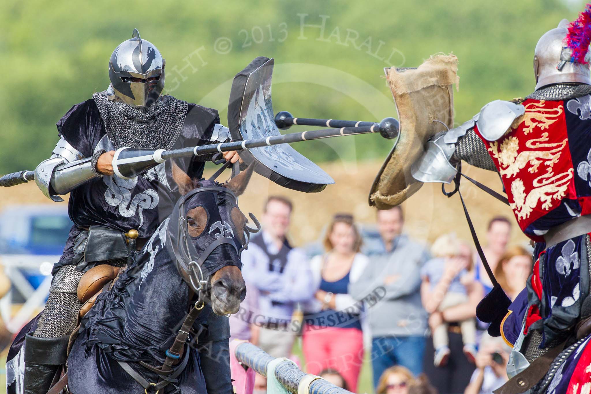 DBPC Polo in the Park 2013 - jousting display by the Knights of Middle England.
Dallas Burston Polo Club, ,
Southam,
Warwickshire,
United Kingdom,
on 01 September 2013 at 15:42, image #513