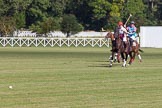 DBPC Polo in the Park 2013, Subsidiary Final Amaranther Trophy (0 Goal), Leadenham vs Kingsbridge: Kingsbridge player Jon Hickman chased by Leadenham's William Brasher..
Dallas Burston Polo Club, ,
Southam,
Warwickshire,
United Kingdom,
on 01 September 2013 at 10:28, image #35