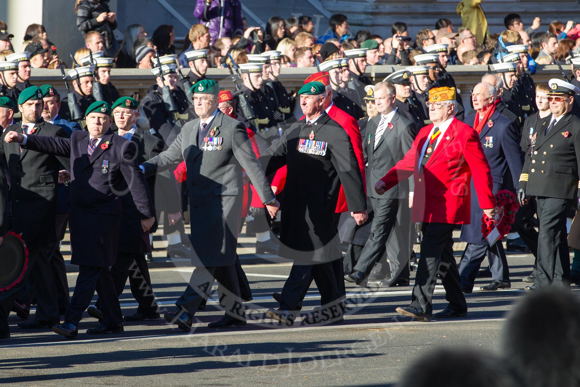 Remembrance Sunday 2012 Cenotaph March Past: Group E2 - Royal Marines Association..
Whitehall, Cenotaph,
London SW1,

United Kingdom,
on 11 November 2012 at 11:38, image #59