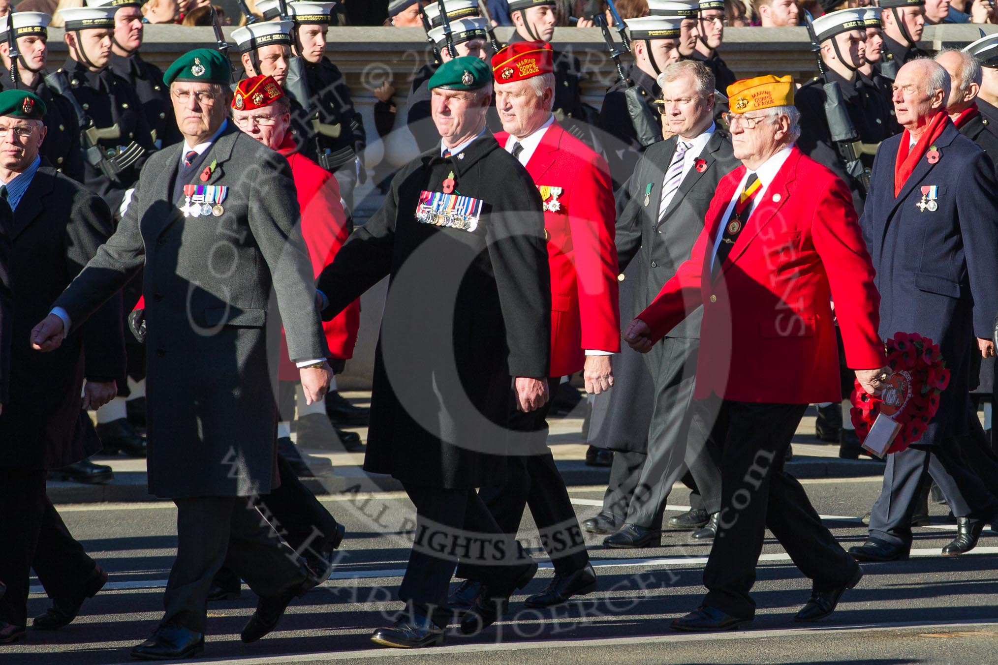 Remembrance Sunday 2012 Cenotaph March Past: Group E2 - Royal Marines Association..
Whitehall, Cenotaph,
London SW1,

United Kingdom,
on 11 November 2012 at 11:38, image #60