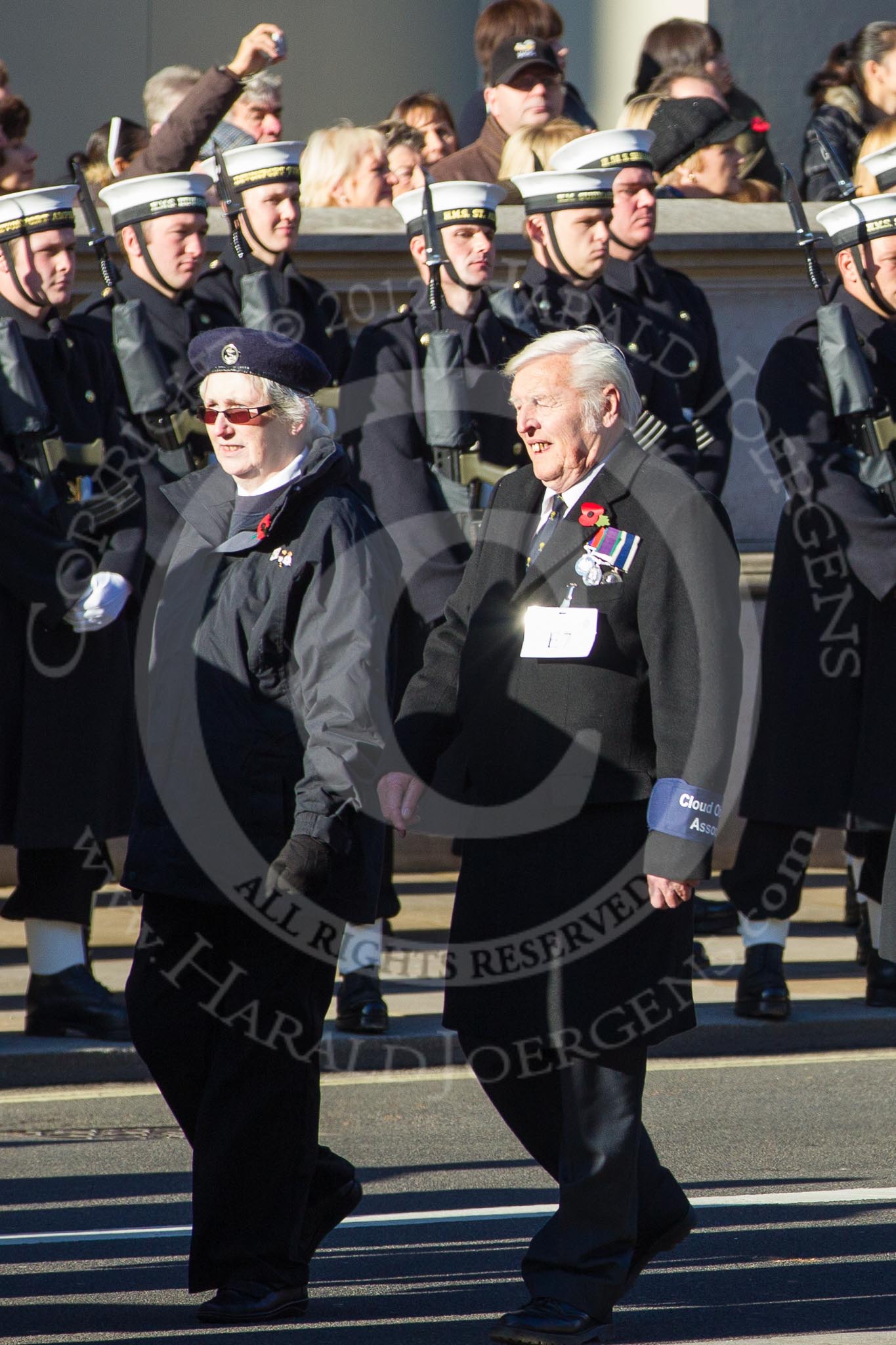 Remembrance Sunday 2012 Cenotaph March Past: Group E7 - Cloud Observers Association - would love t know more about the group!.
Whitehall, Cenotaph,
London SW1,

United Kingdom,
on 11 November 2012 at 11:39, image #90